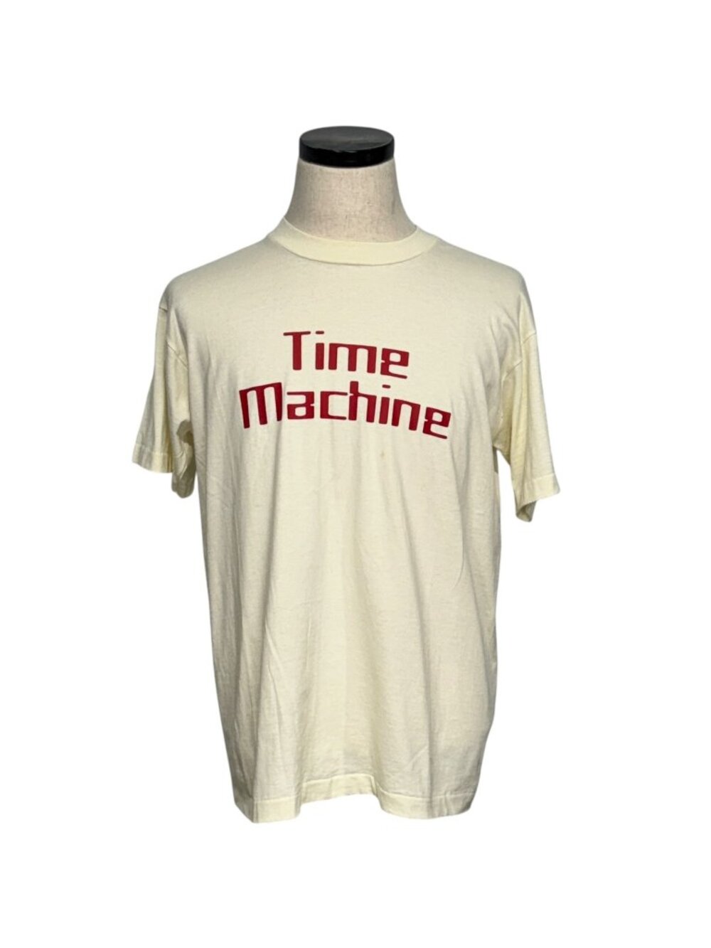 Vintage Fruit Of The Loom Best Time Machine T-Shirt Red Graphic Made In USA L